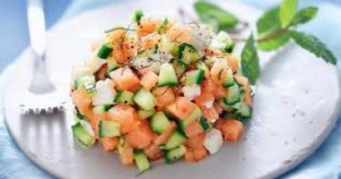 Tartare de melon, concombre et feta